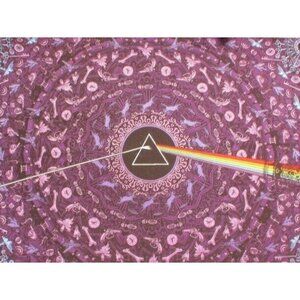 New Purple Pink Floyd Dark Side of the Moon Tapestry Wall Decor Hanging Art NIP